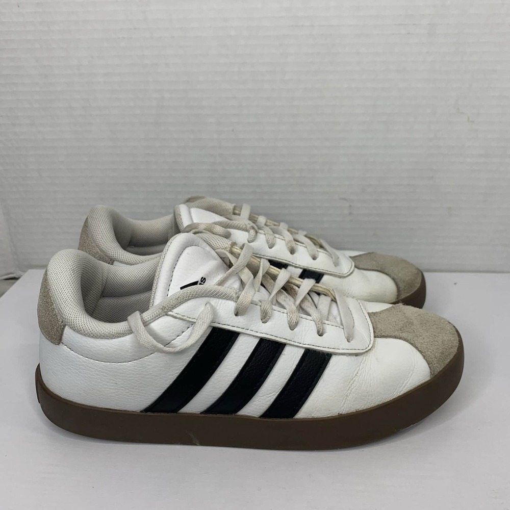 Unisex Shoes ADIDAS Kids VL Court 3.0 - Size 4.5 With NoTie Shoes Laces